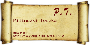 Pilinszki Toszka névjegykártya